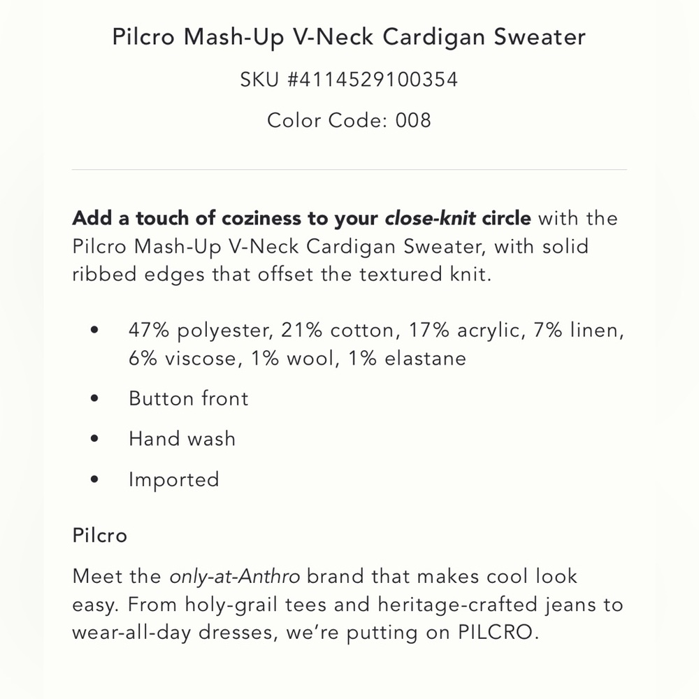 Pilcro Mash Up Vneck Sweater - Picture 4 of 7
